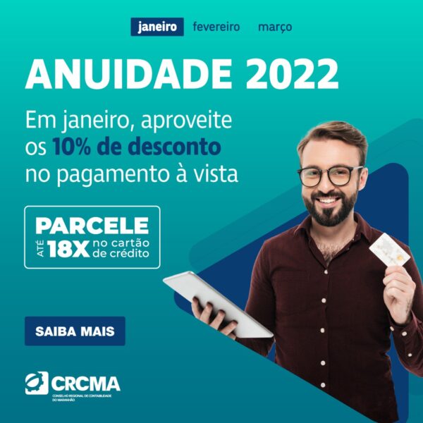 ANUIDADE CRCMA 2022 COM DESCONTO