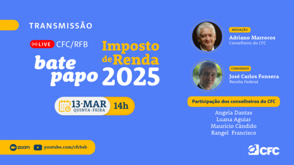 IR 2025 é tema de live do CFC com a Receita Federal nesta quinta-feira (13)